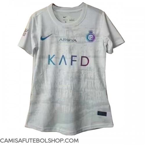 Camisa de time de futebol Al-Nassr Replicas 3º Equipamento Feminina 2023-24 Manga Curta